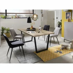 Stuhl, Höhe: 86 cm, hellgrau/schwarz, 2 stk