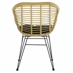Stuhl, Höhe: 80 cm, natur/schwarz, 2 stk