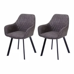 Stuhl, Höhe: 84 cm, taupe/schwarz, 2 stk