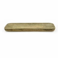 Tablett, holzfarben/weiß
