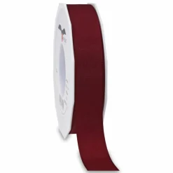 Taftband, Polyester, Länge: 1000 cm, bordeauxrot