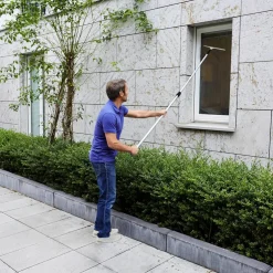 Teleskopstange, Aluminium/Kunststoff, silberfarbenfarben/schwarz