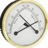 Thermo-Hygrometer, Kunststoff/Messing, schwarz/goldfarben