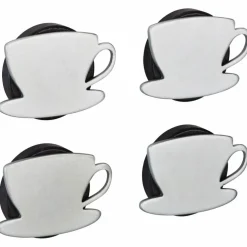 Tischdeckenbeschwerer, Form: Tasse, silberfarben