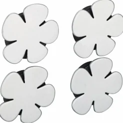 Tischdeckenbeschwerer, Form: Blumenförmig, silberfarben