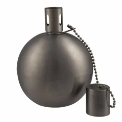 Tischfackel, Höhe: 13 cm, Edelstahl, silberfarben