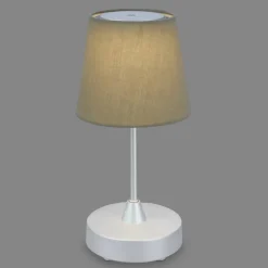Tischleuchte »COMPA«, ØxH: 12,5 x 30 cm, 3 W, Kunststoff/Stoff