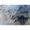 Tischset »Acacio«, rechteckig, Kunstleder, blau/goldfarben