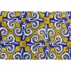 Tischset »Bella«, rechteckig, Kunstleder, gelb/blau