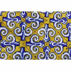 Tischset »Bella«, rechteckig, Kunstleder, gelb/blau