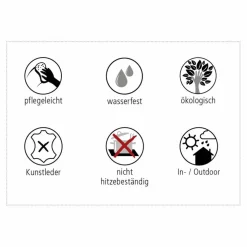 Tischset »Chi«, rund, Kunstleder, braun