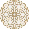 Tischset »Fleur«, rund, Kunstleder, beige/goldfarben