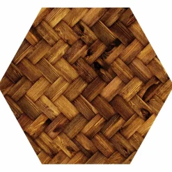 Tischset »Kiah«, sechseckig, Kunstleder, braun