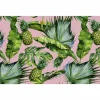 Tischset »Palmira«, rechteckig, Kunstleder, rosa/grün