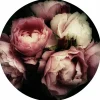 Tischset »Rosa«, rund, Kunstleder, rosa/schwarz
