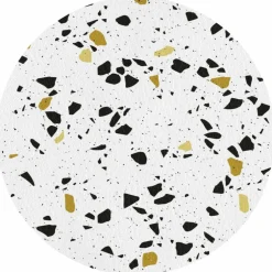 Tischset »Terrazzo«, rund, Kunstleder, weiß/grün/braun