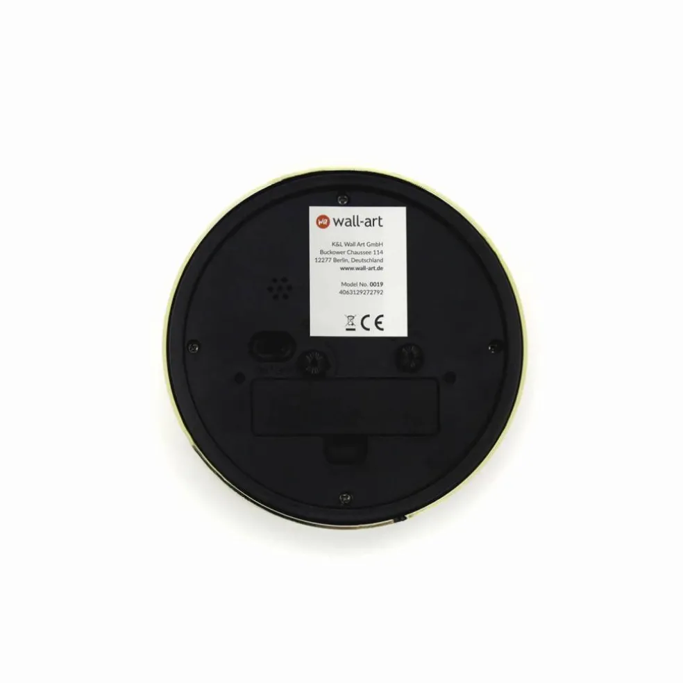 Tischuhr-Wecker, HxT: 11,2 x 4,2 cm, goldfarben/schwarz, ohne ink. Batterie