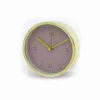 Tischuhr-Wecker, HxT: 11,2 x 4,2 cm, goldfarben/rosa, ohne ink. Batterie