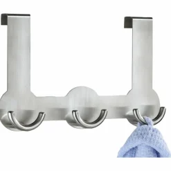 Türgarderobe, Rondo, Silber, 3 Haken, Silber, Edelstahl, Edelstahl, 140 x 225 x 45 mm