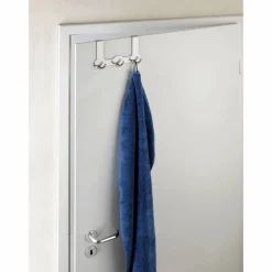 Türgarderobe, Rondo, Silber, 3 Haken, Silber, Edelstahl, Edelstahl, 140 x 225 x 45 mm