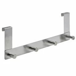 Türhängegarderobe, mit 4 Haken, matt, Edelstahl