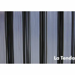 Türvorhang, BxH: 100 cm x 230 cm, grau, Polyvinylchlorid/Aluminium