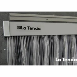 Türvorhang, BxH: 90 cm x 210 cm, grau, Polyvinylchlorid/Aluminium