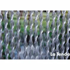 Türvorhang, BxH: 100 cm x 230 cm, grau, Polyvinylchlorid/Aluminium