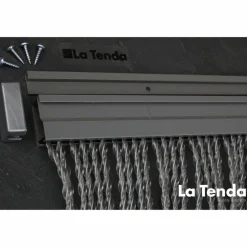 Türvorhang, BxH: 90 cm x 210 cm, grau, Polyvinylchlorid/Aluminium