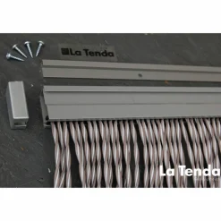 Türvorhang, BxH: 100 cm x 230 cm, sandfarben, Polyvinylchlorid/Aluminium