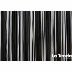 Türvorhang, BxH: 90 cm x 210 cm, schwarz-grau, Polyvinylchlorid/Aluminium