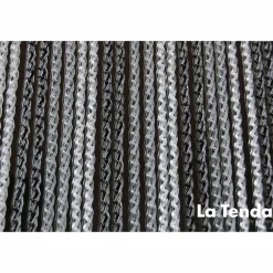 Türvorhang, BxH: 100 cm x 230 cm, schwarz/weiß/grau, Polyvinylchlorid/Aluminium