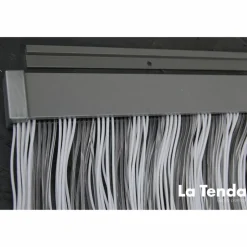 Türvorhang, BxH: 100 cm x 230 cm, transparent-weiß, Polyvinylchlorid/Aluminium