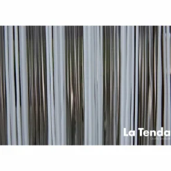 Türvorhang, BxH: 100 cm x 230 cm, transparent-weiß, Polyvinylchlorid/Aluminium