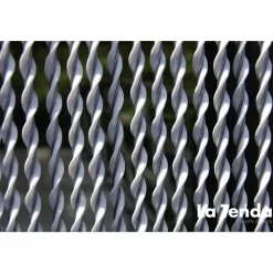 Türvorhang, BxH: 100 cm x 230 cm, weiß/grau, Polyvinylchlorid/Aluminium