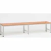 Umkleidebank, BxHxT: 30 x 42 x 200 cm, Stahl/Holz