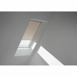 Verdunkelungsrollo sandbeige/aluminiumfarben, Polyester