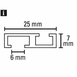 Vorhangschiene, weiß, Aluminium