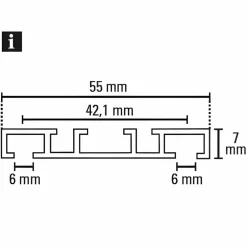 Vorhangschiene, weiß, Aluminium