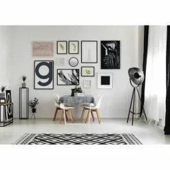 Wachstuchtischdecke, BxL: 110 x 140 cm, Home, silberfarben