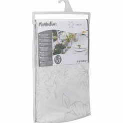 Wachstuchtischdecke »Manhattan«, Ø: 150 cm, Blumen, beige