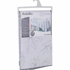 Wachstuchtischdecke »Manhattan«, BxL: 150 x 250 cm, Blumen, grau