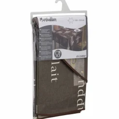 Wachstuchtischdecke »Manhattan«, BxL: 150 x 250 cm, Schriftzug/Essen und Trinken, braun
