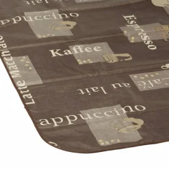 Wachstuchtischdecke »Manhattan«, BxL: 130 x 160 cm, Schriftzug/Essen und Trinken, braun