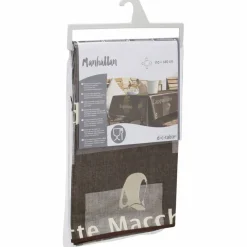 Wachstuchtischdecke »Manhattan«, BxL: 110 x 140 cm, Schriftzug/Essen und Trinken, braun
