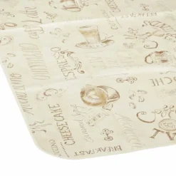 Wachstuchtischdecke »Manhattan«, BxL: 110 x 140 cm, Schriftzug/Essen und Trinken, beige