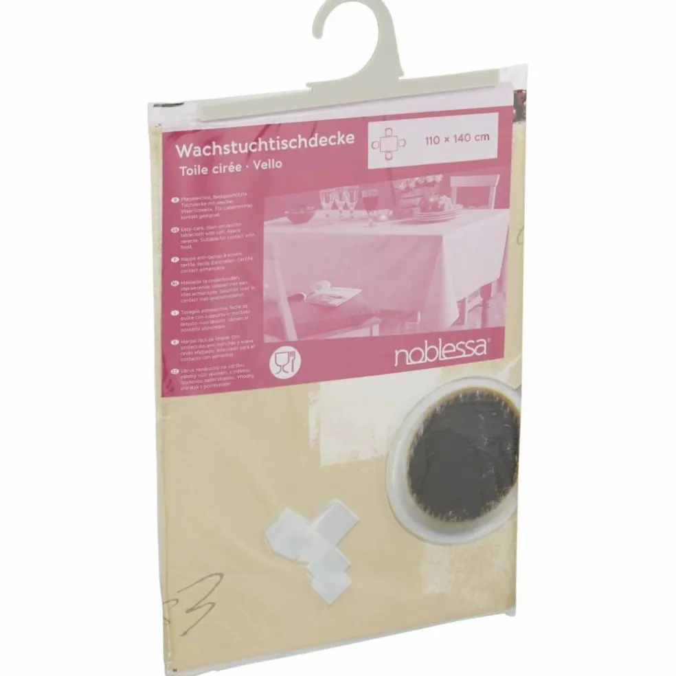 Wachstuchtischdecke »Noblessa©«, BxL: 110 x 140 cm, Essen und Trinken/Schriftzug, bunt