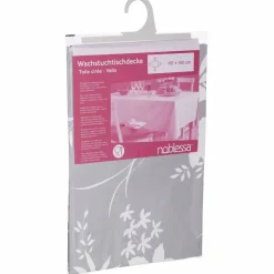 Wachstuchtischdecke »Noblessa©«, BxL: 110 x 140 cm, Blumen, grau