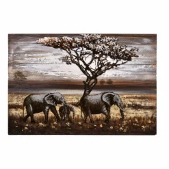 Wandbild, Stahlblech, mehrfarbig