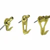 Wandhaken, mit 1 Haken, vermessingt